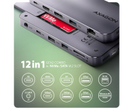 Axagon USB 12 in1 10Gbps, 3x USB-A, USB-C, HDMI, DP, RJ-45, M. - 1185557 - zdjęcie 4